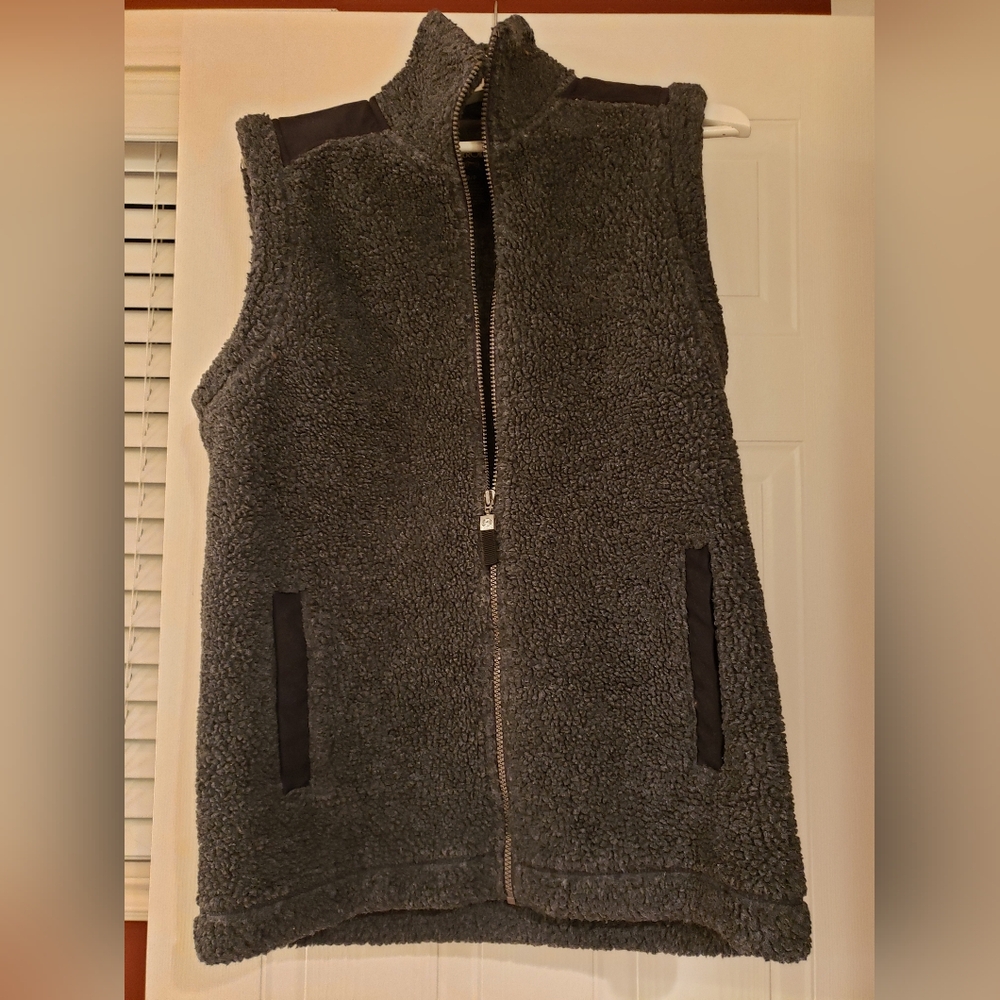 Charcoal Grey Fleece Vest, Cherokee,  size S